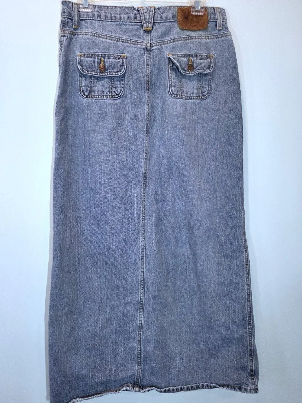 Vintage Ralph Lauren Polo Jeans Co. Denim Column Maxi Skirt Size 6